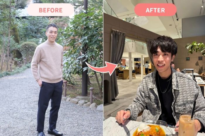 モテグラフィ写真撮影ビフォーアフター